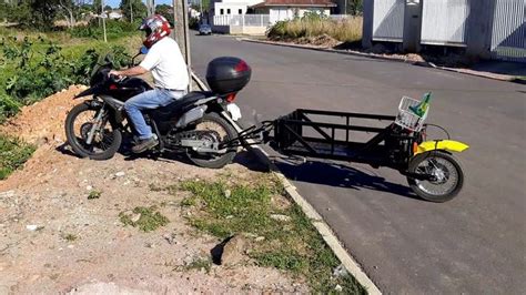 Reboque Uma Roda Mono Trailer Carretinha Monorueda Para Moto