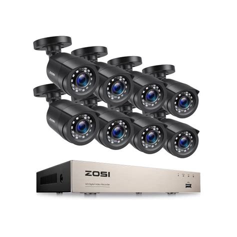 ZOSI Kit Video Surveillance 8CH 1080P DVR avec 8 Caméras de