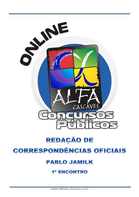 Pdf Redacao De Correspondencias Oficiais Pablo Jamilk O Enc