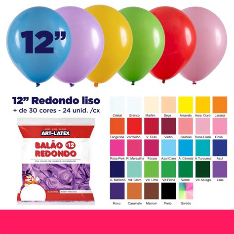 Bal O Redondo Diversas Cores Unid Art Latex Escorrega O Pre O