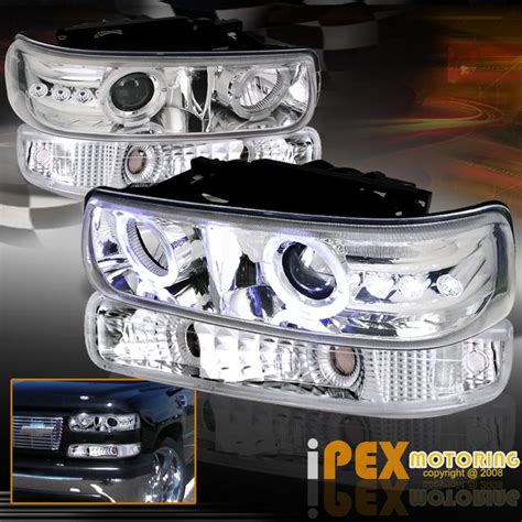 Sell Combo Chevy Silverado Tahoe Halo Led Projector Head Light Bumper