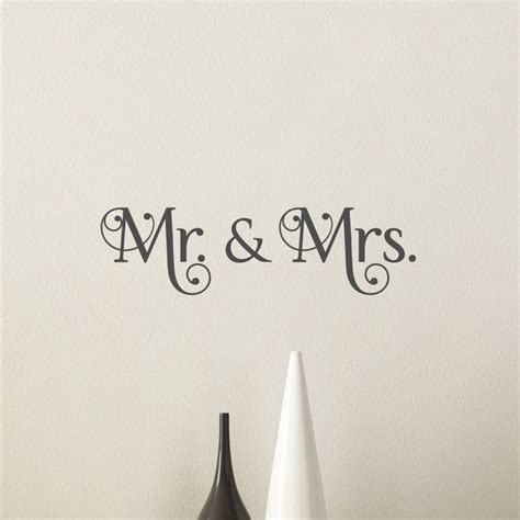 Mr And Mrs Decal Etsy