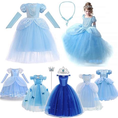 Ready Stock Day 6 Childrens Costume Cinderella Cos Disney Frozen