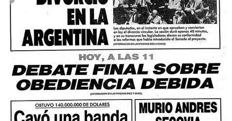 Un Día Como Hoy En 1987 Se Volvía Legal Divorciarse En Argentina Imgur