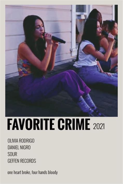 Favourite Crime Polaroid Poster Vintage Music Posters Music Poster