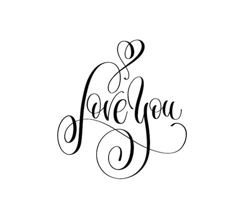 Premium Vector Love You Hand Lettering Inscription Text To Valentines Day