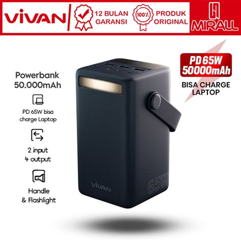 Jual Vivan Vpb B50 Powerbank 50000 MAh 4 Output Fast Charging 65W PD QC