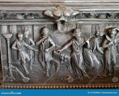 Ancient Roman Metal Sculpture Stock Photo Image Of Chest Sculpture