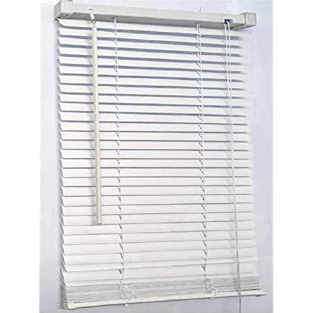 White Plain PVC Venetian Blind Width 120cm X Drop 150cm 25mm