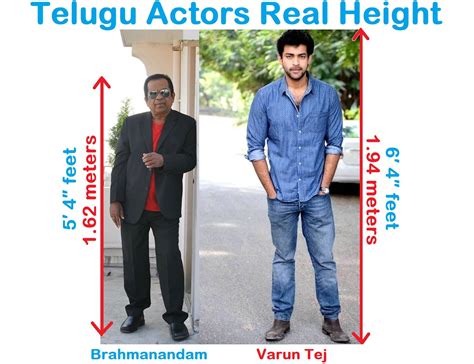 All Telugu Actors Height In Feet Cm And In Meter Original Official