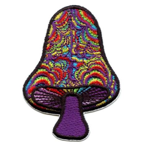 Groovy Mushroom Patch Hippie Style Embroidered Iron On