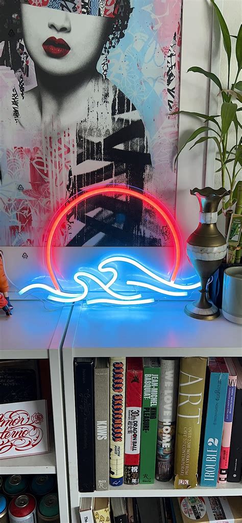 7 Mo Finance Sunrise Sunset Neon Sign Sun With Waves Neon Light