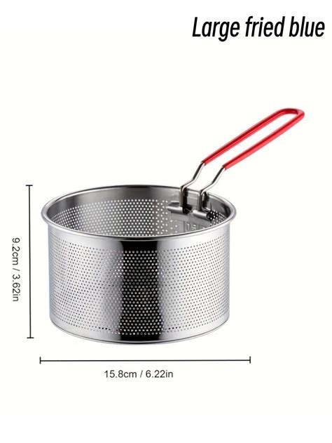 Deep Fryer Basket Round Stainless Steel Fry Baskets With Handle For