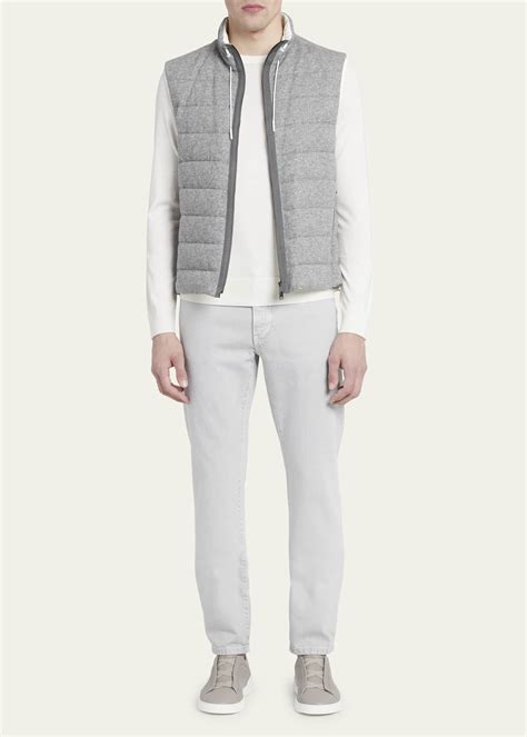 ZEGNA Men S Oasi Cashmere Knit Padded Vest Bergdorf Goodman