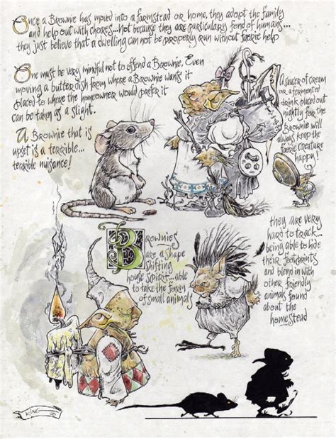 The Brownie Page From Anne-lises Book of Faerie Fantasy Art Print 8 X ...