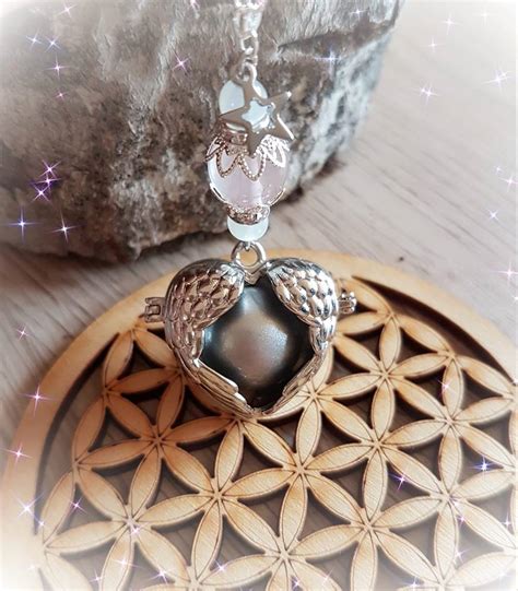 Bola De Grossesse Ailes Danges Quartz Rose Et Pierre De Lune Une