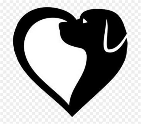 Download #heart #dog #silhouette - Dog Heart Clip Art - Png Download ...