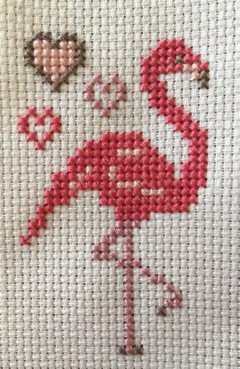 Flamingo Mini A Miniature Cross Stitch Pattern Etsy Nel 2024