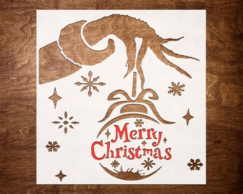 GRINCH Reusable Stencil Merry Christmas Stencil for Painting - Etsy