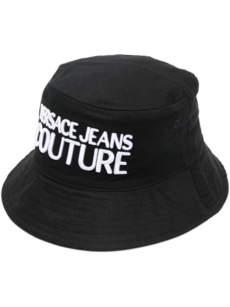 Versace Jeans Couture Logo Embroidered Bucket Hat Farfetch