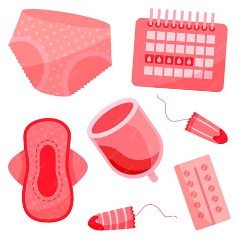 Free Vector Feminine Hygiene Products Illustrated