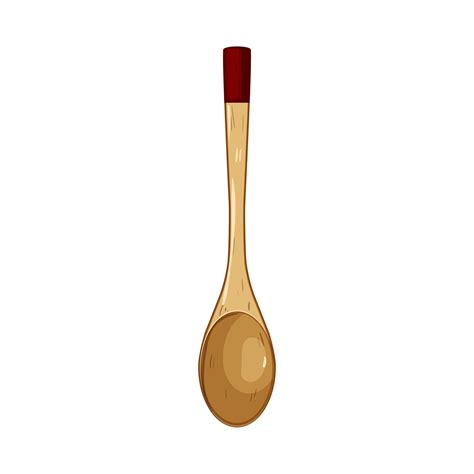 Top Wooden Spoon Cartoon Vector Illustration 26826010 Vector Art At