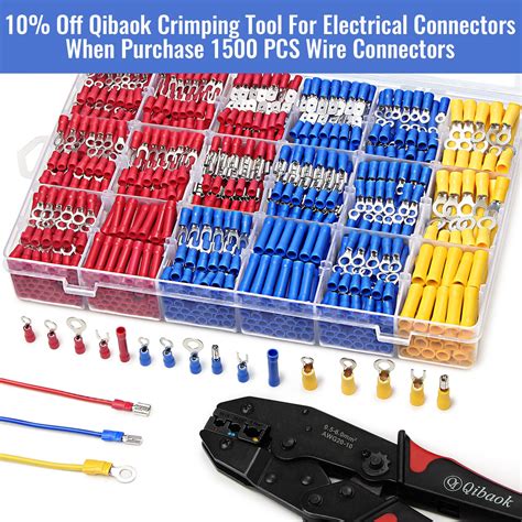 Buy Qibaok 1500pcs Wire Connectors Insulated Electrical Wire Terminals