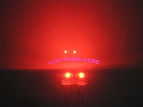 100pcs 5mm Red Straw Hat LED 5000MCD Wide Angle Water Clear Leds