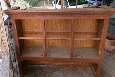 Repurposed Hutch Top Into Farmhouse Cabinet Flipped Upside Down