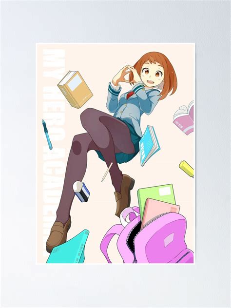 Uraraka Ochako Funny Poster For Sale By Titan Anime Redbubble