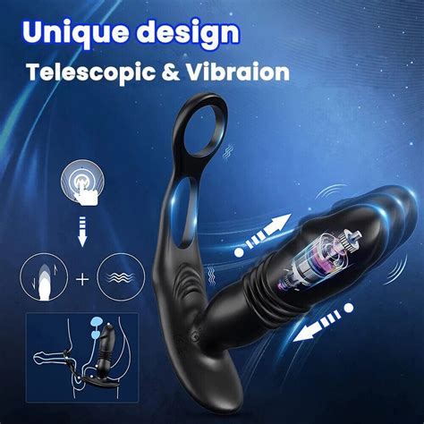 Telescopic Thrusting Anal Butt Plug Men Prostate Vibrator Dildo Sex Toy Expender Ebay