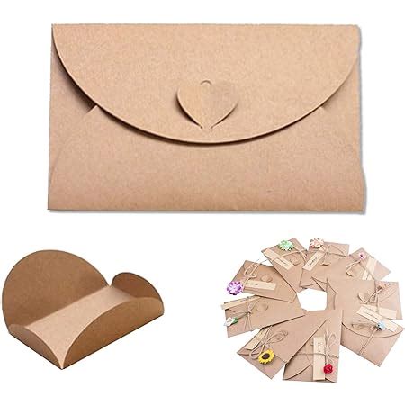 Enveloppes En Papier Kraft Enveloppes De Carte Cadeau Avec Fermoir