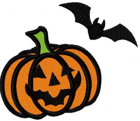 Ricamo Senza Zucca E Pipistrello Di Halloween