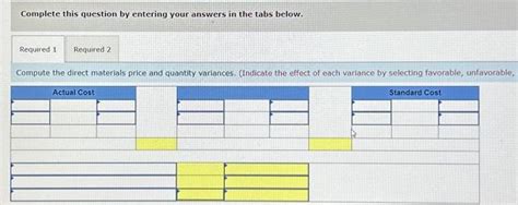 Solved Camila Company Has Set The Following Standard Cost Chegg