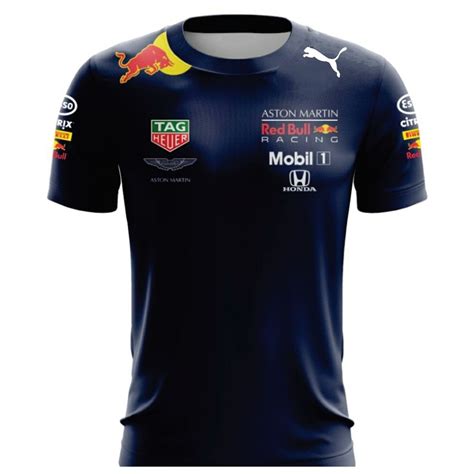 Camisa Camiseta Red Bull Formula 1 F1 Max Verstappen RBR Branca