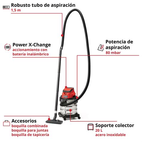 TC VC 18 20 Li S Solo Aspiradora en seco humedo Inalámbrica