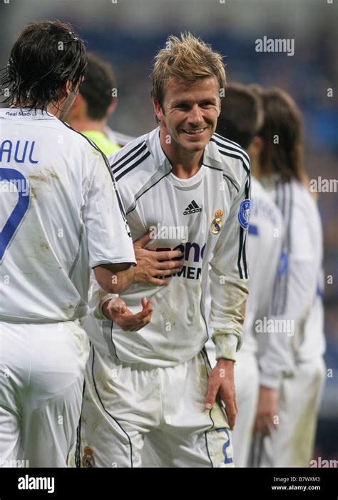 David Beckham, with Real Madrid Football Club Stock Photo - Alamy