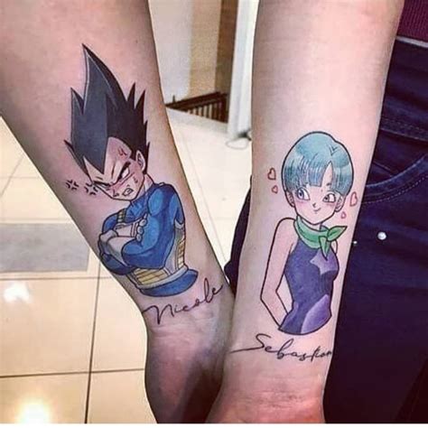 Tattoo Bulma E Vegeta Tatuajes Rom Nticos