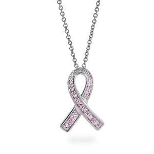 Amazon Bling Jewelry Sterling Silver Cz Breast Cancer