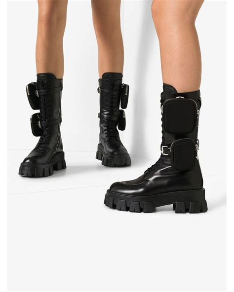 Top 40 Imagen Prada Combat Boots With Pockets Abzlocal Mx