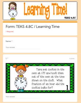 Teks C Distance Learning Digital Task Cards Learning Time By