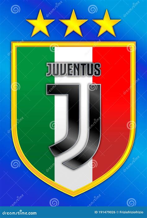 Juventus Champion Of Italy Shield And Team Logo Editorial Photo