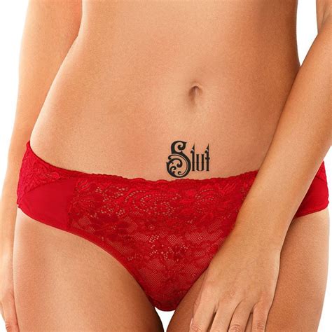 Set Of Slut Whore Adult Temporary Tattoos Tramp Stamps Ddlg Etsy