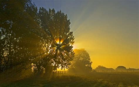 paisajes del mundo: Amanecer en el campo.