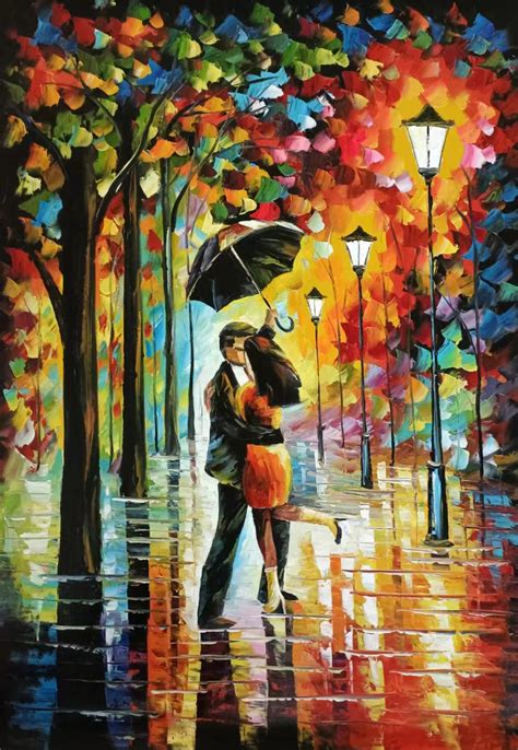 Lovers' Promenade - Night Street Paintings