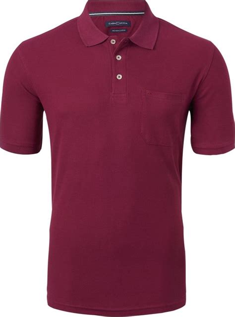 Casa Moda Comfort Fit Poloshirt Bordeaux Rood Maat M Bol