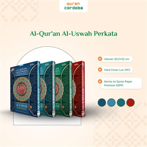 Jual Al Quran Cordoba Al Uswah Perkata Transliterasi Latin Ukuran Besar