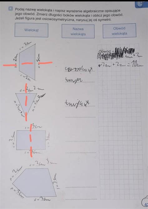 Podaj Nazw Wielokata I Napisz Wyra Enie Algebraiczne Opisuj Ce Jego