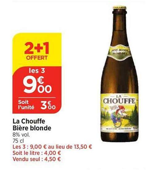 Promo La Chouffe Bi Re Blonde Chez Bi Icatalogue Fr