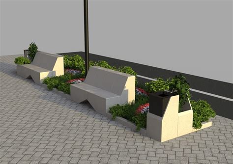 Modula Modular Reconstructed Stone Bench By Viscio Urban Design